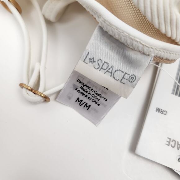 L*Space Sadie Bikini Top in Cream Size Medium NWT - Picture 5 of 5